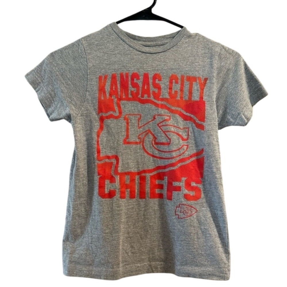 NFL Kids Gray and Red Kansas City Chiefs Tee